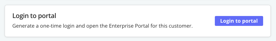 Login to portal section